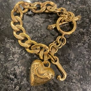 Vintage Juicy Couture Gold Starter Charm Bracelet